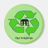 Magneet - Recyclen oude gebouwen (Voorkant)