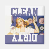 Magneet  Retro Happy Homemaker Vaatwasser (Voorkant)