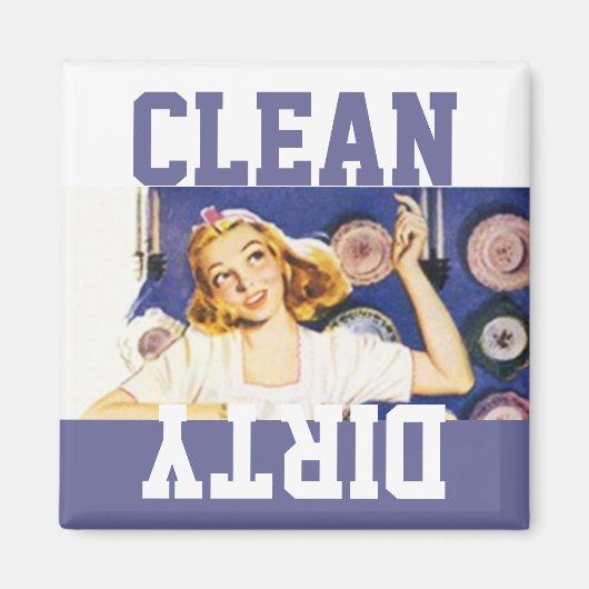 Magneet Retro Happy Homemaker Vaatwasser (Voorkant)