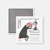 Magneet ~ RETRO Optometrist Oogarts Afspraak (Voorkant / Achterkant)