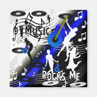 Magneet Retro Rock 'N' Roll Muziek Doet Me Wensen