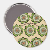 Magneet Rond - Bekijk hoe mijn tuin groeit (Voorkant / Achterkant)