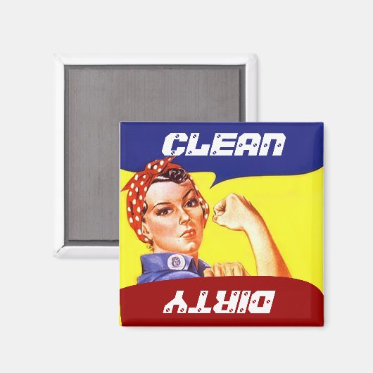 Magneet  Rosie de Riveter Vaatwasser Flip (Voorkant / Achterkant)