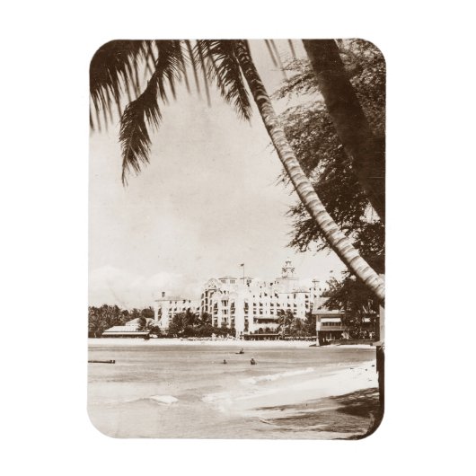 Magneet Roze Paleis Waikiki Beach WWII R&R (Verticaal)