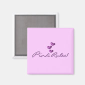 Magneet - roze regels 3 harten (Voorkant / Achterkant)
