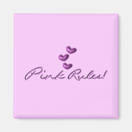Magneet - roze regels 3 harten (Voorkant)