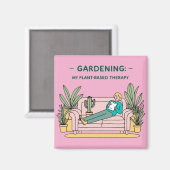 Magneet - roze tuinieren (Voorkant / Achterkant)