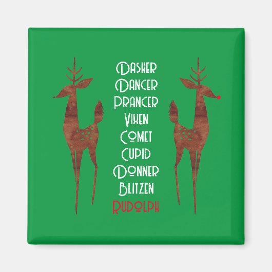 Magneet - Santa's Rendier - Rudolph (Voorkant)