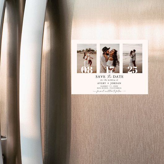 Magneet Save the Date, Foto Moderne Save the Date Magnetische Uitnodiging