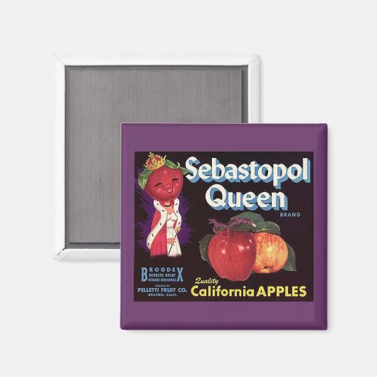 MAGNEET ~ SEBASTOPOL QUEEN APPLES  LABEL (Voorkant / Achterkant)