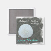 Magneet - Sla de datum w/Sand Dollar op (Voorkant / Achterkant)