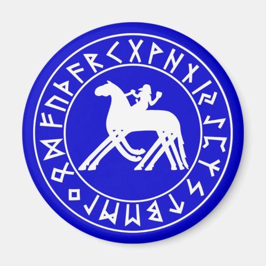 Magneet Sleipnir Shield op zwart (Voorkant)