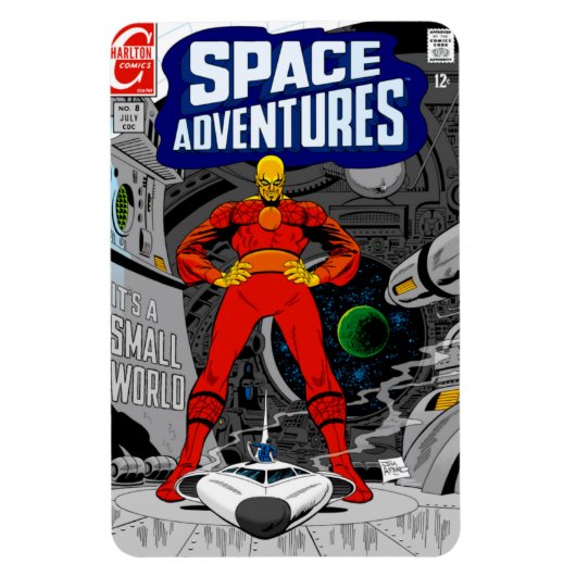 Magneet 'SPACE Adventures' uit de jaren 60 (Verticaal)