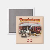 Magneet: Stagecoach Ride #1 (Square) Magneet (Voorkant / Achterkant)