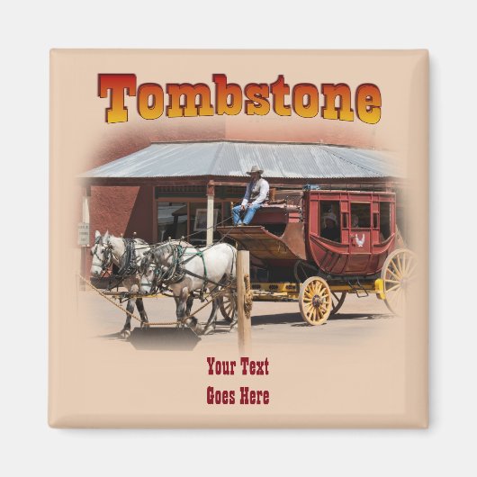 Magneet: Stagecoach Ride #1 (Square) Magneet (Voorkant)