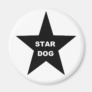 Magneet Star Dog op Black Star
