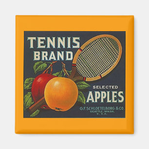 MAGNEET ~ TENNISMERK APPELS  FRUITLABEL