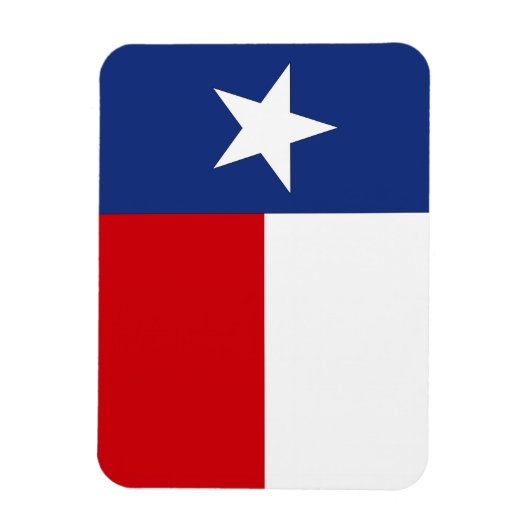 Magneet Texas Lone Star State Vlag Rood Wit Blauw (Verticaal)