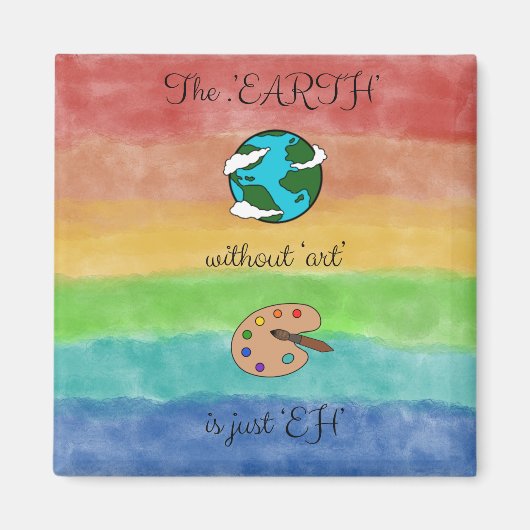 Magneet ‘the earth without art is just eh’ (Voorkant)