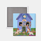 Magneet: "Thuis is waar de Wheaten is" Magneet (Voorkant / Achterkant)