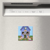 Magneet: "Thuis is waar de Wheaten is" Magneet (Insitu (Vaatwasser))