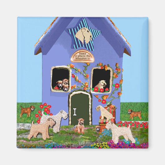 Magneet: "Thuis is waar de Wheaten is" Magneet (Voorkant)