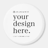 Magneet Uw Ontwerp Upload 3" Ronde (Voorkant)