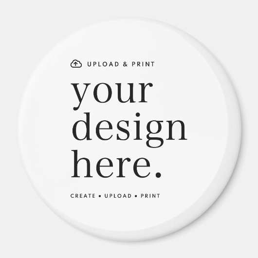 Magneet Uw Ontwerp Upload 3" Ronde (Voorkant)