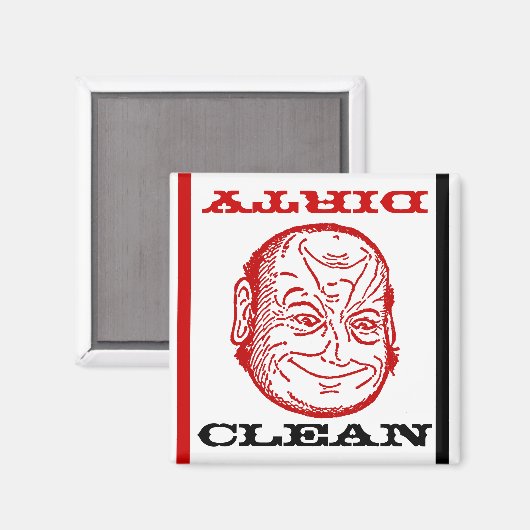 Magneet Vaatwasser Butler Clean Vuil optisch plezi (Voorkant / Achterkant)