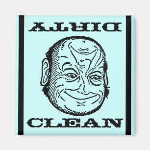 Magneet Vaatwasser Man Morph Clean Dirty o illusie