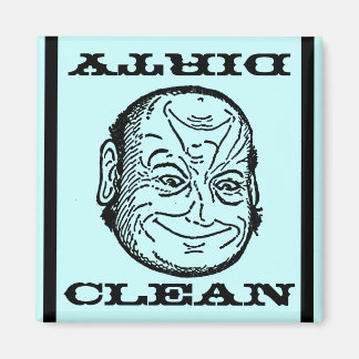 Magneet Vaatwasser Man Morph Clean Dirty o illusie