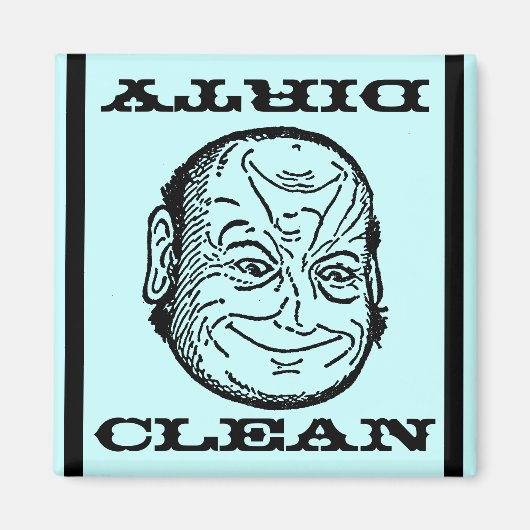 Magneet Vaatwasser Man Morph Clean Dirty o illusie (Voorkant)