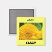 Magneet vaatwasser Schoon Vies Zonnebloemen (Voorkant / Achterkant)