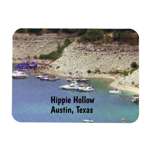 Magneet van Hippie Hollow, Austin Texas (Horizontaal)