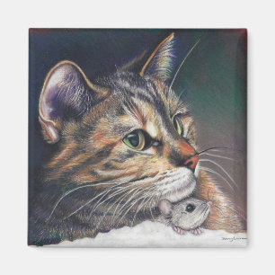 magneet van kat en muis