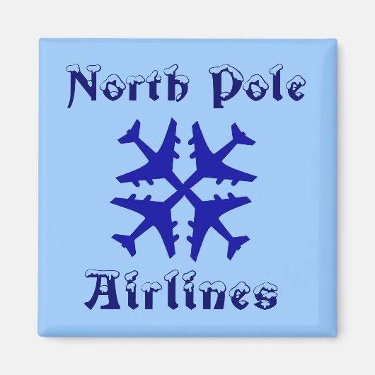 Magneet van North Pole Airlines (Voorkant)