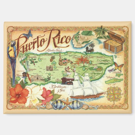  magneet van Puerto Rico (Voorkant)