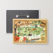  magneet van Puerto Rico Button (Voorkant / Achterkant)