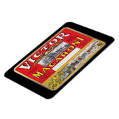 Magneet - Victor Macaroni, door GalleryGifts (Linkerzijde)