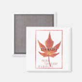 Magneet vierkant/Canada Maple Leaf Magneet (Voorkant / Achterkant)