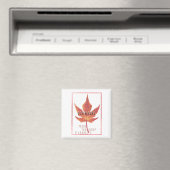 Magneet vierkant/Canada Maple Leaf Magneet (Insitu (Vaatwasser))