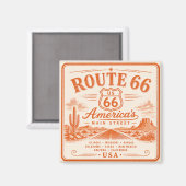 Magneet voor Amerikaanse Wegreis Route 66 uit het (Voorkant / Achterkant)