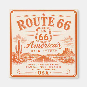Magneet voor Amerikaanse Wegreis Route 66 uit het 