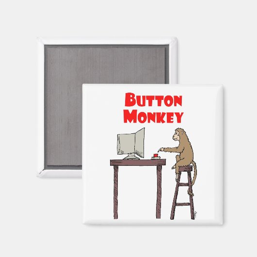 magneet voor "Button Monkey" (Voorkant / Achterkant)