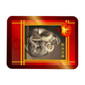 Magneet voor Chinees Jaar van de Aap 2016 Apen (Horizontaal)