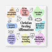 magneet voor Christelijke genezingsbevestigingen (Voorkant)