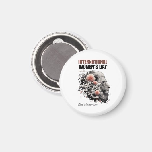 magneet voor de Internationale Vrouwendag (Voorkant / Achterkant)