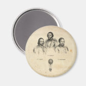 magneet voor drie ballonvaarders (Voorkant / Achterkant)