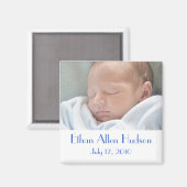 Magneet voor geboorteaankondiging van babyjongen (Voorkant / Achterkant)