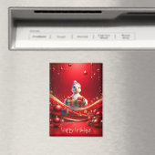 Magneet voor Kerstvakantie met Cute Eend (Insitu (Vaatwasser))